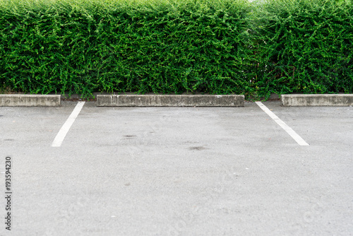 Empty parking lot