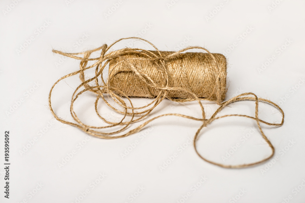 Packing twine isolated, packing tool Packing twine isolated, packing tool
