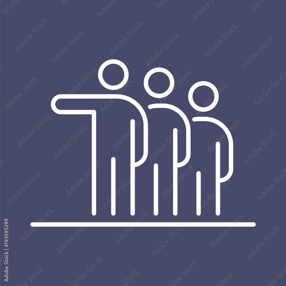 Group of people business people icon simple line flat illustration Group of people business people icon simple line flat illustration
