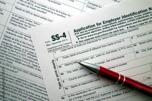SS-4 form - application for employer identification number