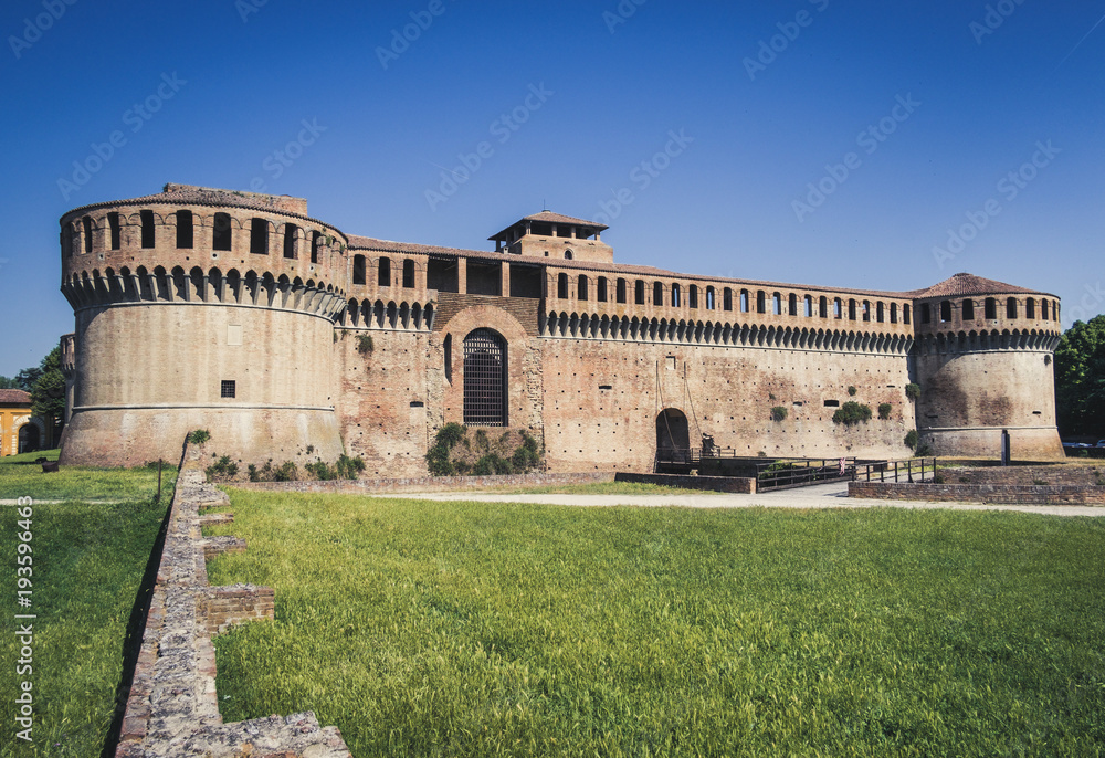 Imola. The medieval Rocca Sforzesca. Bologna province. Italy