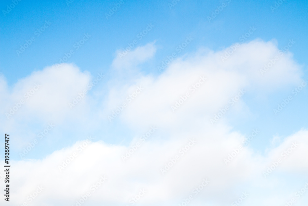 Blue sky with white clouds in the winter air Blue sky with white clouds in the winter air