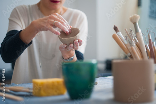 Obraz na plátně pottery and ceramics class