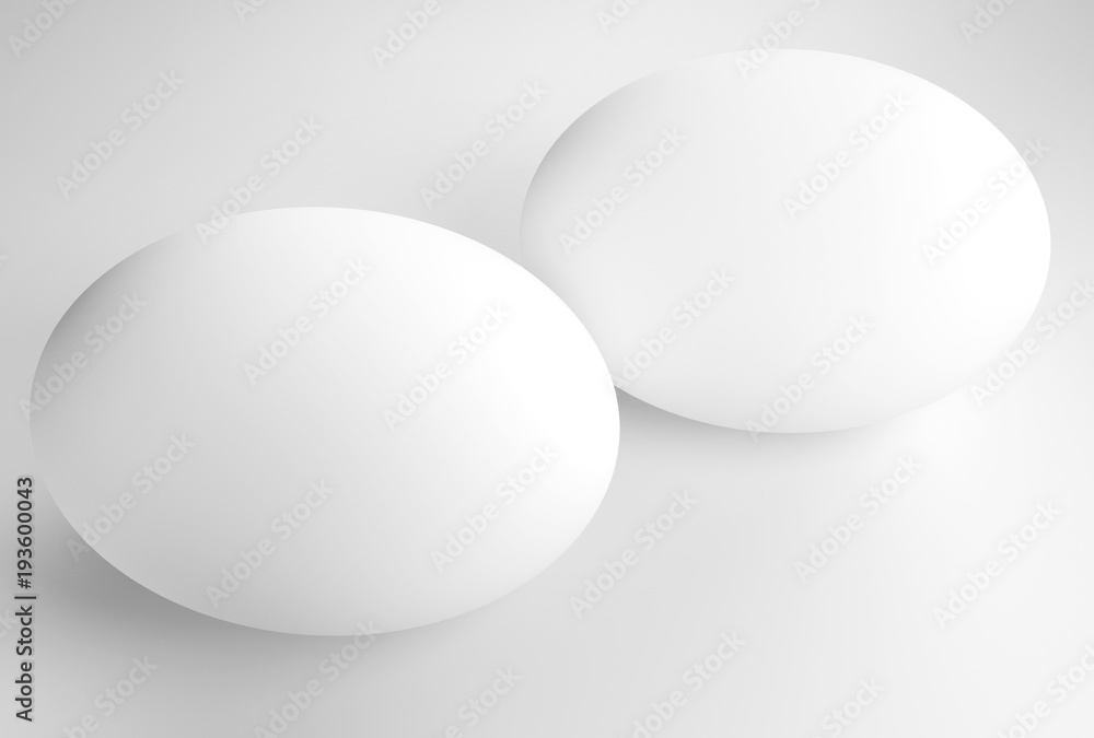white egg two eggs 3d rendering white egg two eggs 3d rendering