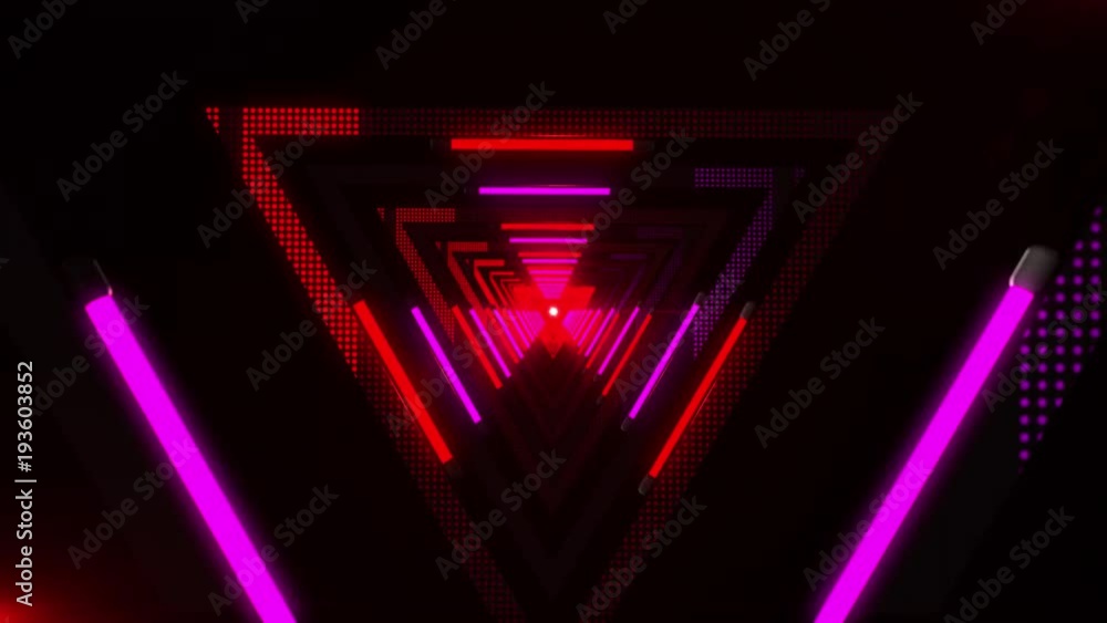 Magic triangle, endless tunnel, vj loop