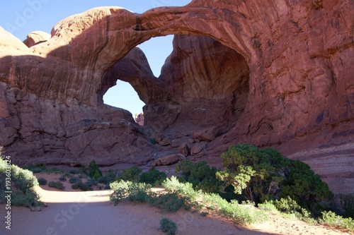 Beautiful Arches National Park full of colorful red rock of Utah