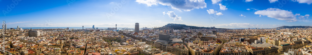 Panorama de Barcelone en Catalogne, Espagne
