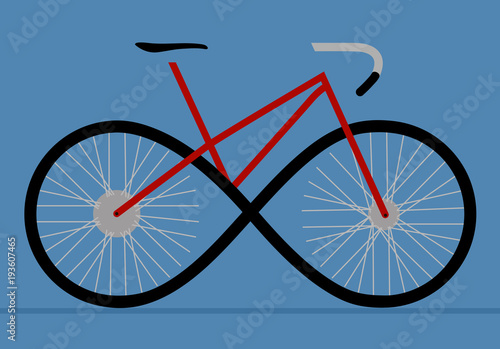 Sign of the bicycle as an infinity forward motion