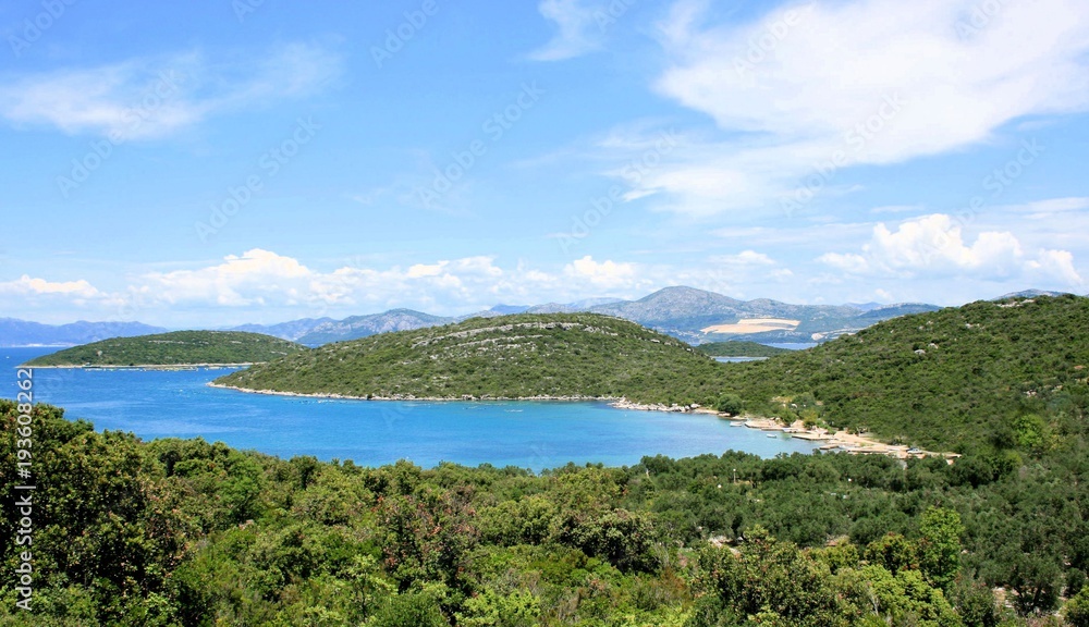 view on the peninsula Peljesac, Croatia