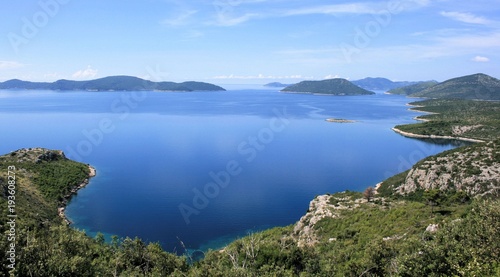 view on the peninsula Peljesac  Croatia