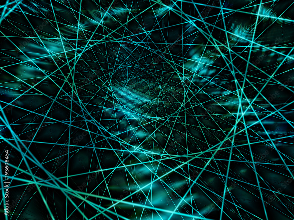 Fototapeta premium Geometric spiral construction. Mathematical symbol. Digital art.