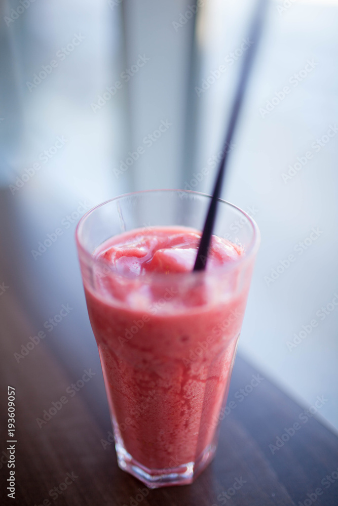 Well being and weight loss concept, berry smoothie.