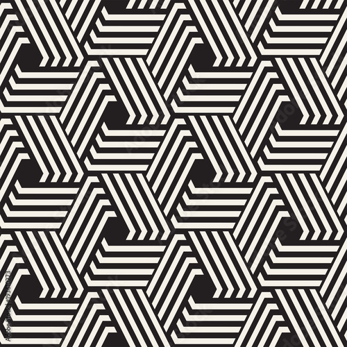 Vector seamless abstract pattern. Modern stylish minimalistic texture. Repeating geometric background with hexagons