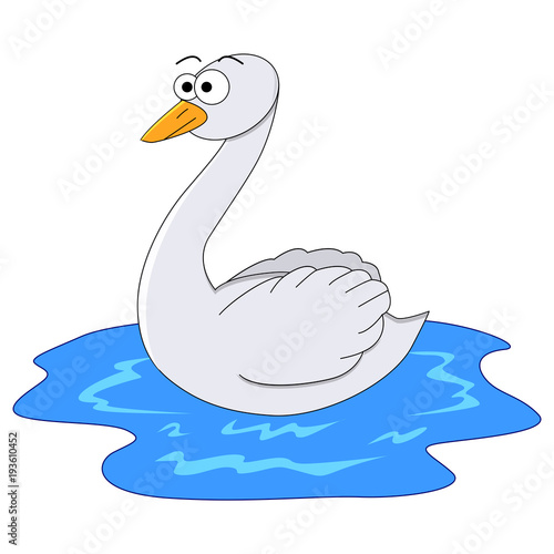 Cute cartoon swan.