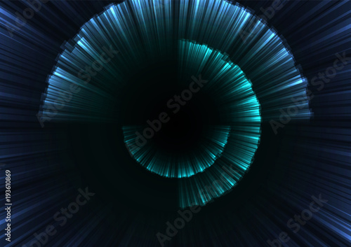 blue abstract curve shell template, radar digital overlap layer line, technology background, vector illustration