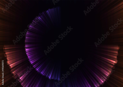 multicolor abstract curve shell template, radar digital overlap layer line, technology background, vector illustration