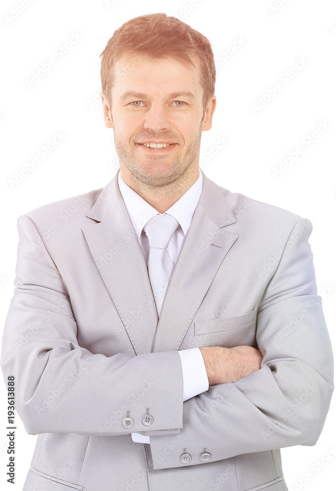 portrait of young businessman in a gray suit. portrait of young businessman in a gray suit.