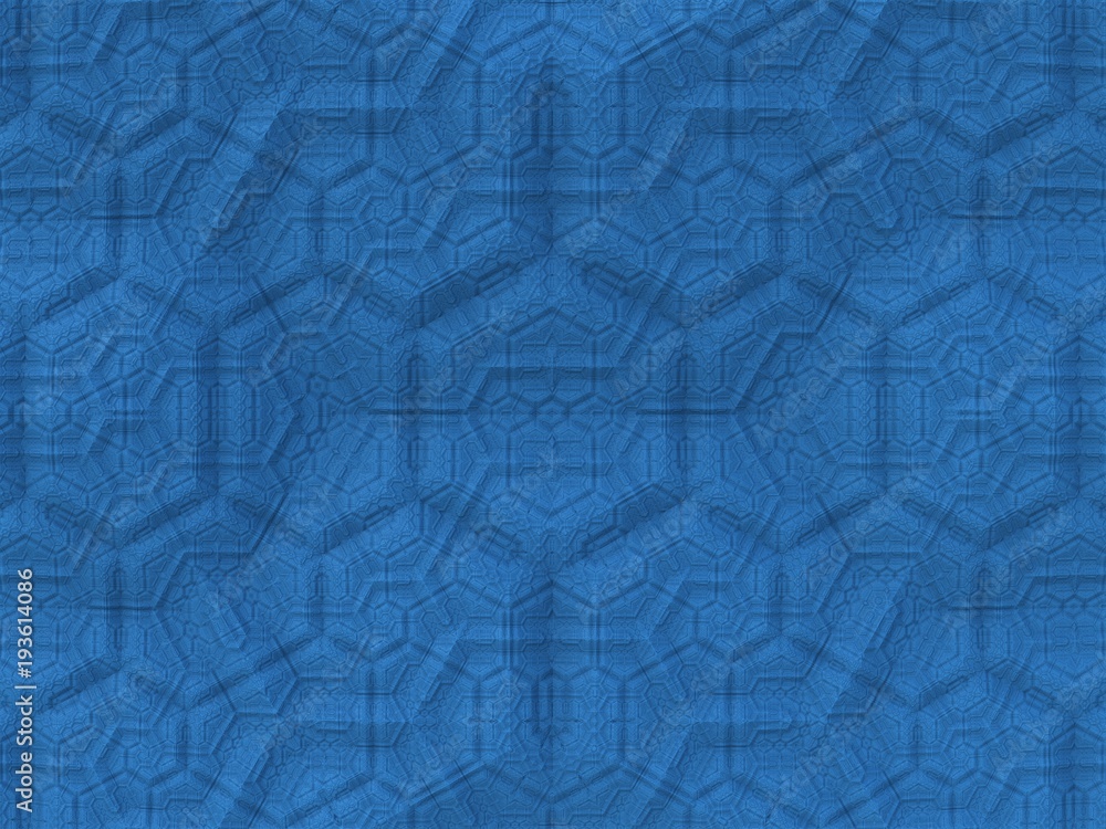Abstract blue fractal background. 3D rendering