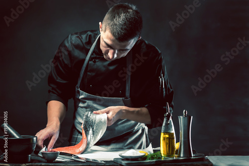 Chef Koch,Lachs zubereitung © karepa