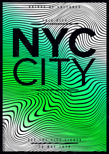 NYC / NEW YORK DISTRICT / Stock Vector Illustration: T-Shirt Design / Print Design