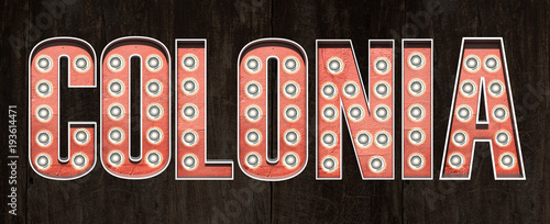 Retro Leuchtreklame Cologne Colonia