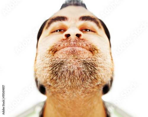 close up of bearded man photo