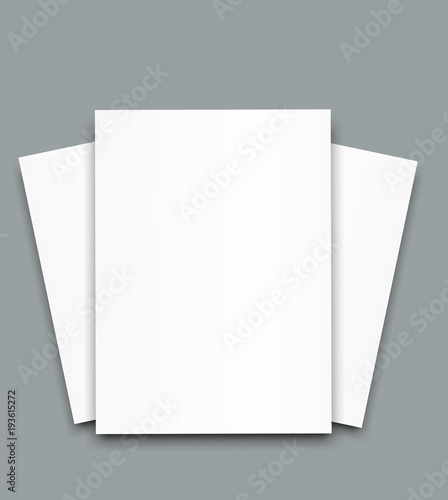 Blank poster bi fold brochure mockup cover template