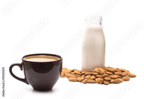 A Cup of Coffee Made with Almond Milk rather than Traditional Cow s Milk