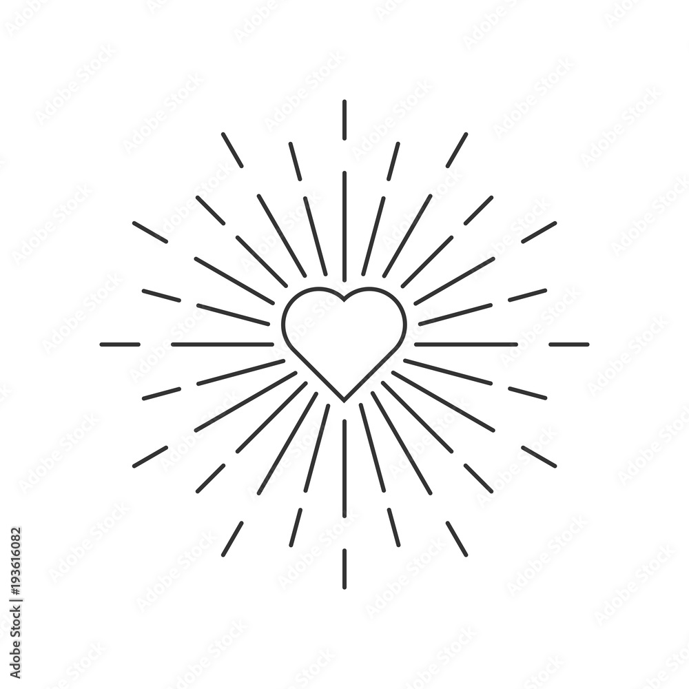 Obraz premium loveburst vector icon