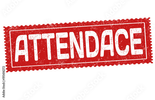 Attendance grunge rubber stamp