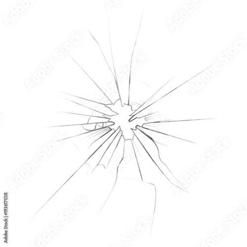Crushed mirror or broken surface of glass
