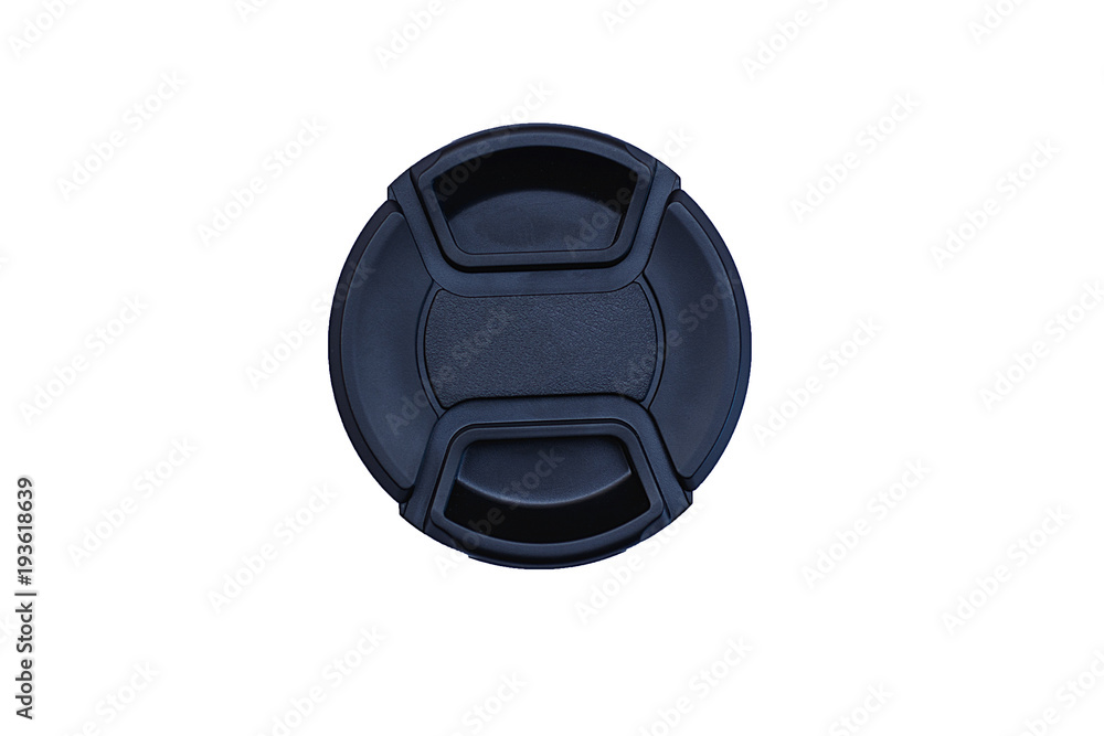 Black camera cover isolated on white background. Black camera cover isolated on white background.