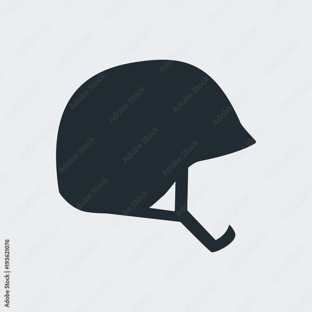 Icono plano silueta casco militar en fondo gris vector de Stock | Adobe  Stock