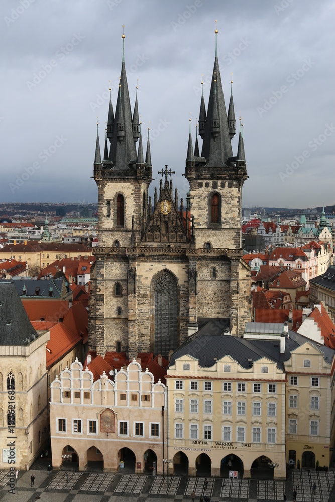 Fototapeta premium Church of the Virgin Mary in front of Tyn