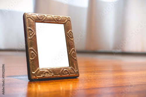 Miniature Silver Photo Frame Mock up