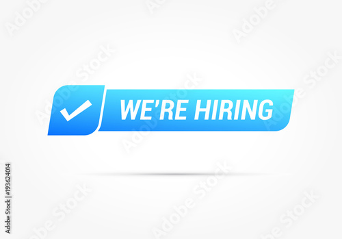 We're Hiring Label