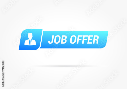 Job Offer Businessman Label