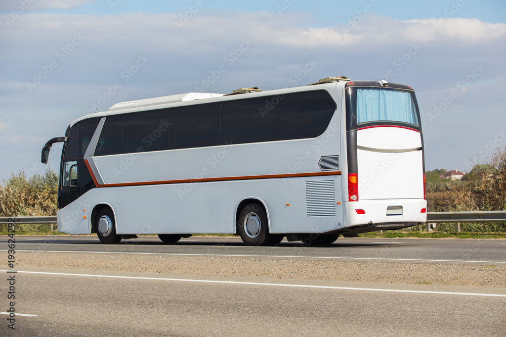 bus goes on highway