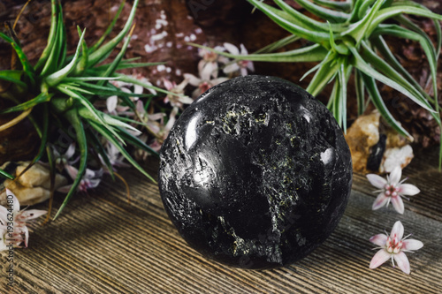 Black Tourmaline Sphere photo