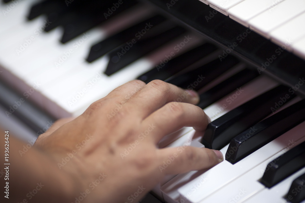 Fototapeta premium Finger On Keyboard