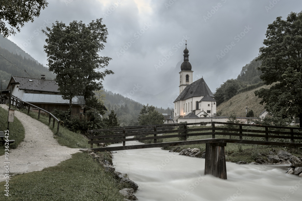 Fototapeta premium Church in Ramsau, Germany