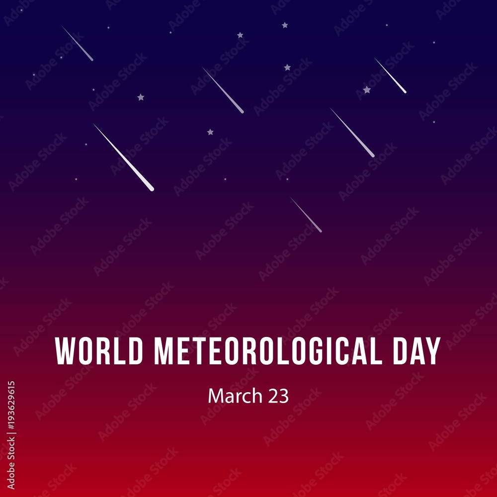 World Meteorological Day Vector Template Design - obrazy, fototapety, plakaty 