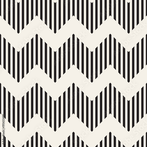 Vector seamless zigzag line pattern. Abstract stylish geometric background. Repeating lattice background