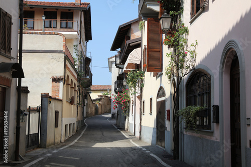 Small Town La Morra in Piedmont. Italy 