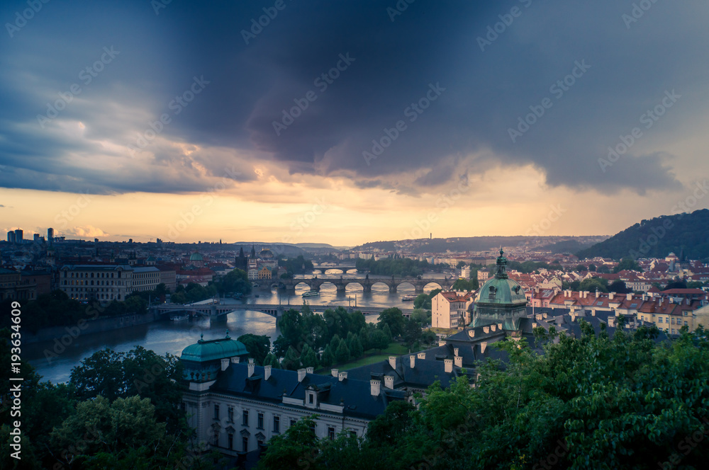 An Ominous Storm Bears Down On Prague