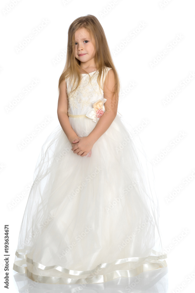 Little princess in white dress Little princess in white dress