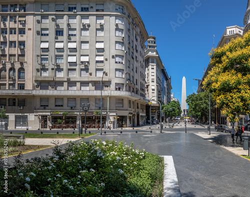 San Martin Square (Plaza San Martin) and Monumental Tower (Torre Monumental) at Retiro region - Buenos Aires, Argentina photo