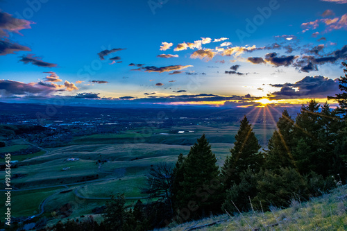 Sunset in Bozeman, Montana photo