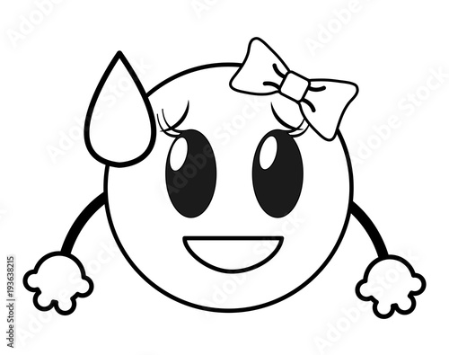 line shame laugh female emoji face with arms