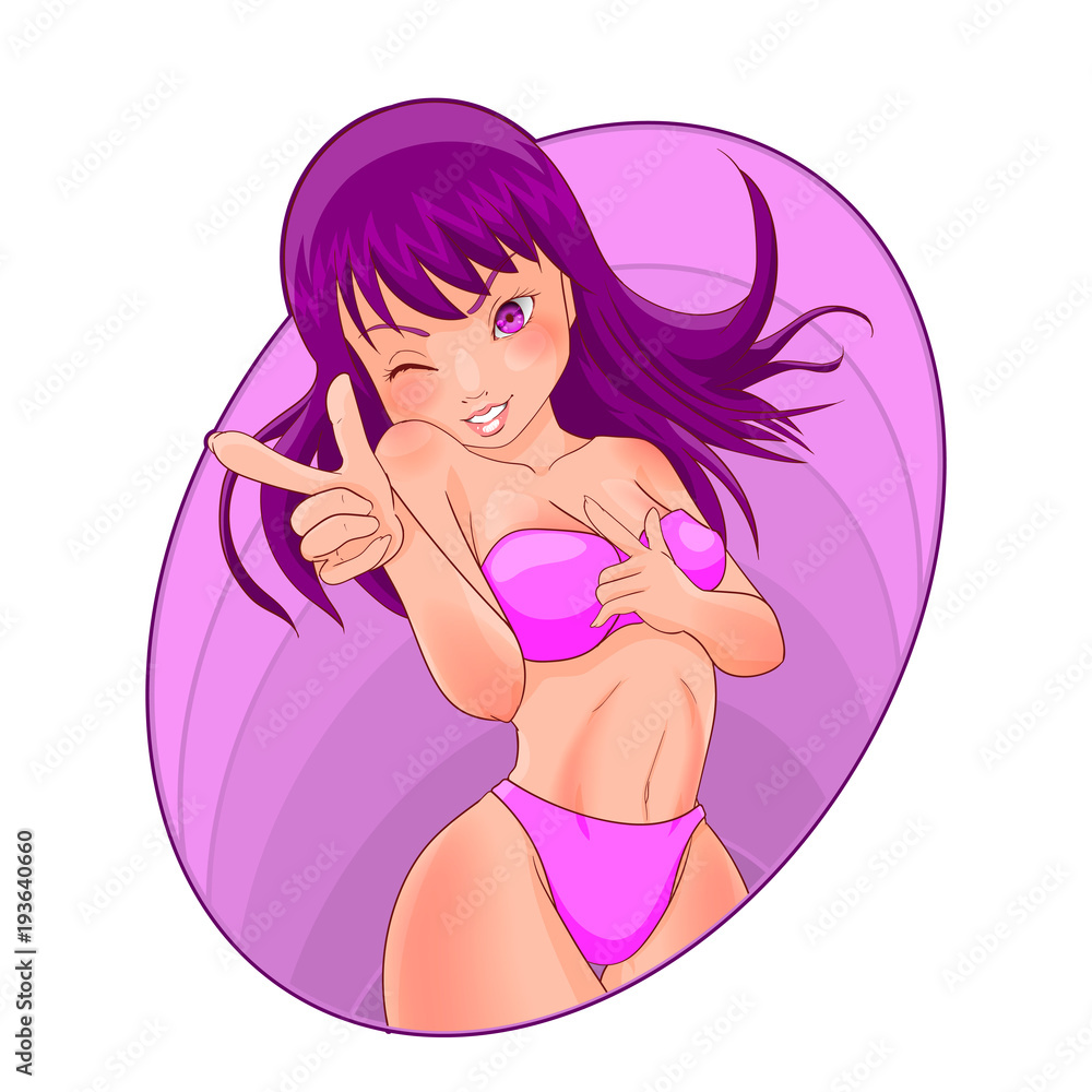 bikini girl sticker 